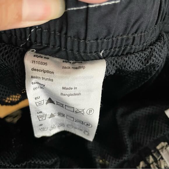 WESC Zack Roadtrip Swim Trunks In Dead End Night 5" Men's Large Preppy - Picture 10 of 10